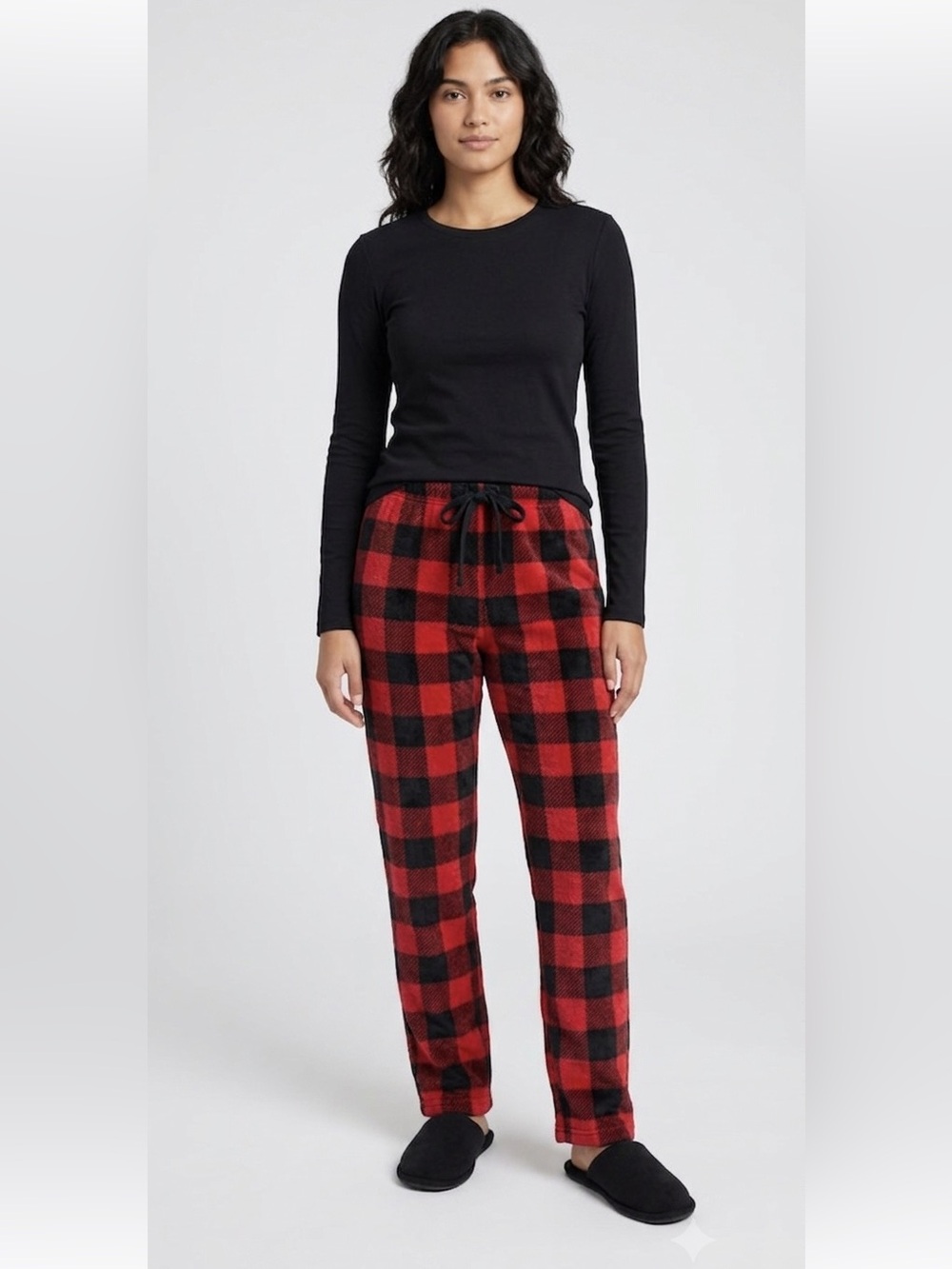 Fleece plaid pajama pants | Size medium